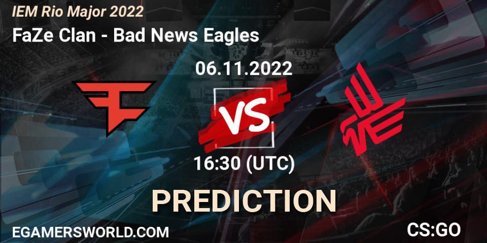 FaZe Clan vs Bad News Eagles: Match Prediction. 06.11.22, CS2 (CS:GO), IEM Rio Major 2022