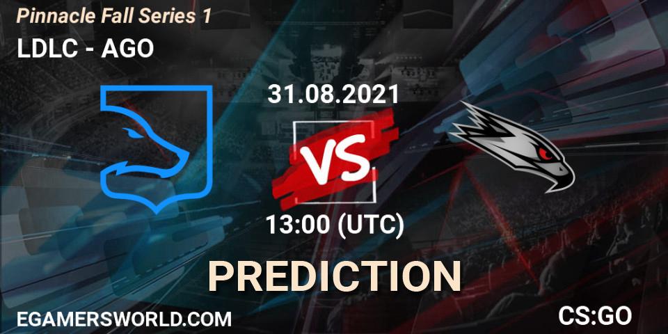 LDLC vs AGO: Match Prediction. 31.08.2021 at 13:05, Counter-Strike (CS2), Pinnacle Fall Series #1