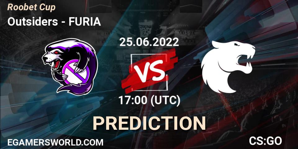 Outsiders vs FURIA: Match Prediction. 25.06.2022 at 17:00, Counter-Strike (CS2), Roobet Cup