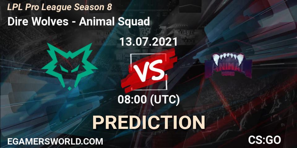 Dire Wolves vs Animal Squad: Match Prediction. 13.07.2021 at 08:00, Counter-Strike (CS2), LPL Pro League Season 8