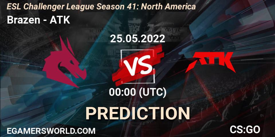 Brazen vs ATK: Match Prediction. 25.05.2022 at 00:00, Counter-Strike (CS2), ESL Challenger League Season 41: North America