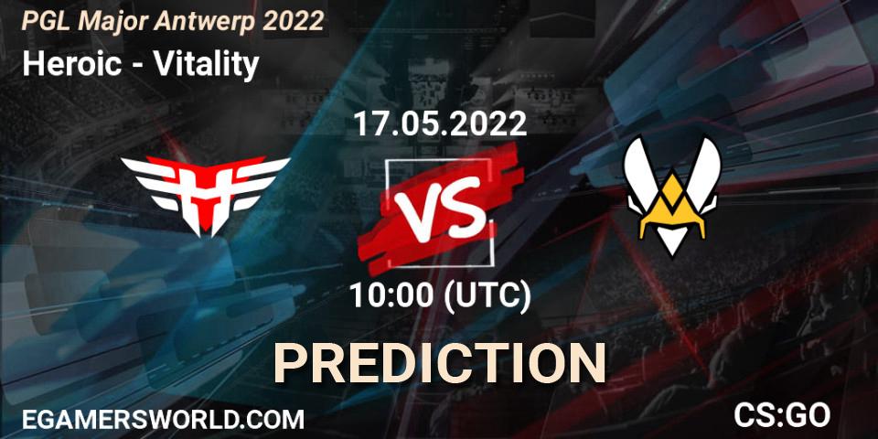 Heroic vs Vitality: Match Prediction. 17.05.2022 at 10:00, Counter-Strike (CS2), PGL Major Antwerp 2022