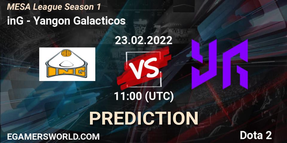inG vs Yangon Galacticos: Match Prediction. 23.02.2022 at 11:13, Dota 2, MESA League Season 1