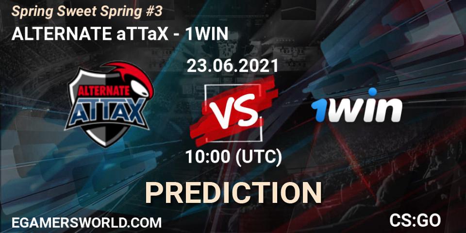 ALTERNATE aTTaX vs 1WIN: Match Prediction. 23.06.2021 at 10:00, Counter-Strike (CS2), Spring Sweet Spring #3