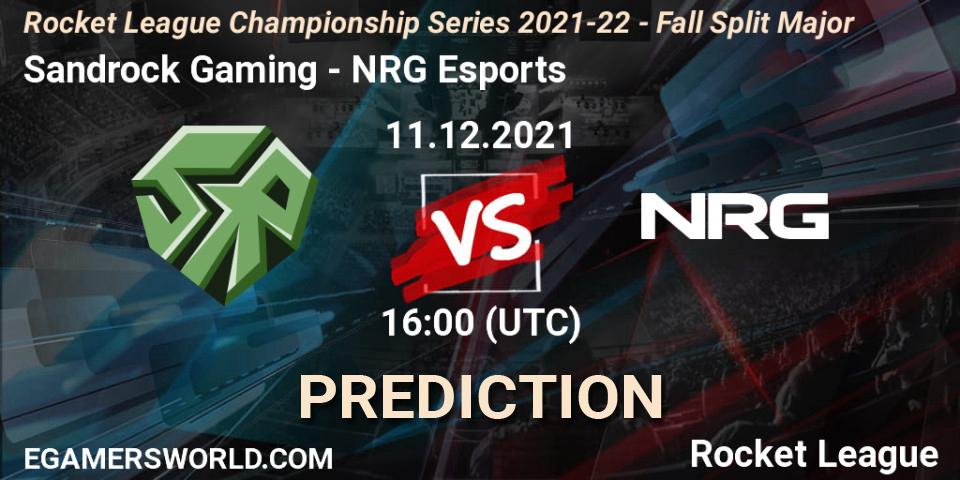 Sandrock Gaming vs NRG Esports: Match Prediction. 11.12.21, Rocket League, RLCS 2021-22 - Fall Split Major