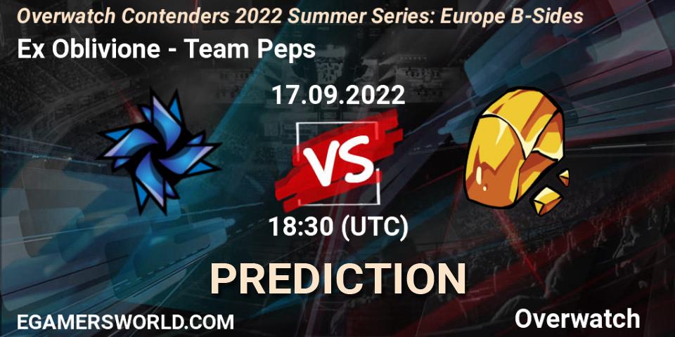 Ex Oblivione vs Team Peps: Match Prediction. 17.09.2022 at 17:40, Overwatch, Overwatch Contenders 2022 Summer Series: Europe B-Sides