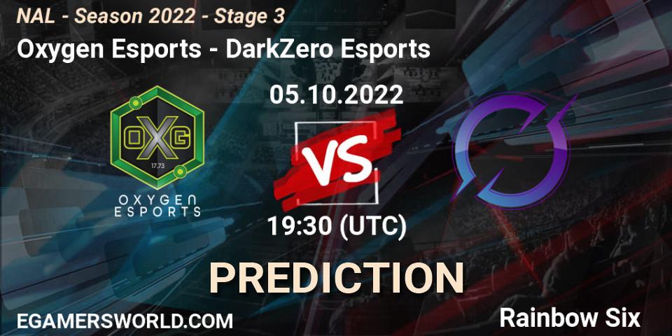 Oxygen Esports vs DarkZero Esports: Match Prediction. 05.10.2022 at 19:30, Rainbow Six, NAL - Season 2022 - Stage 3