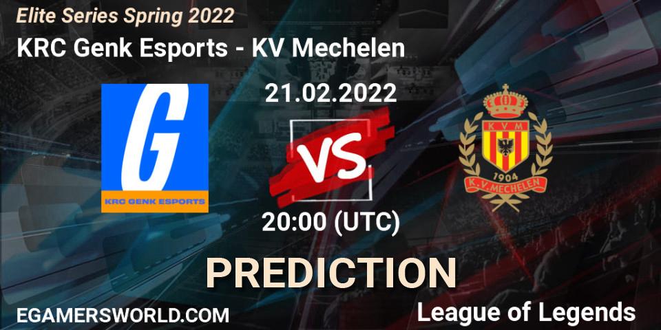 KRC Genk Esports vs KV Mechelen: Match Prediction. 21.02.2022 at 20:00, LoL, Elite Series Spring 2022