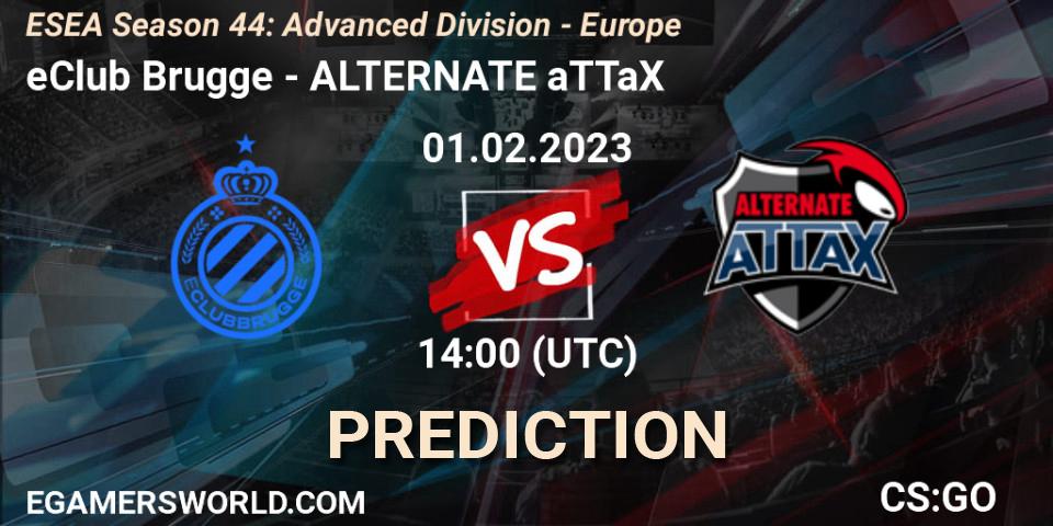eClub Brugge vs ALTERNATE aTTaX: Match Prediction. 01.02.2023 at 14:00, Counter-Strike (CS2), ESEA Season 44: Advanced Division - Europe