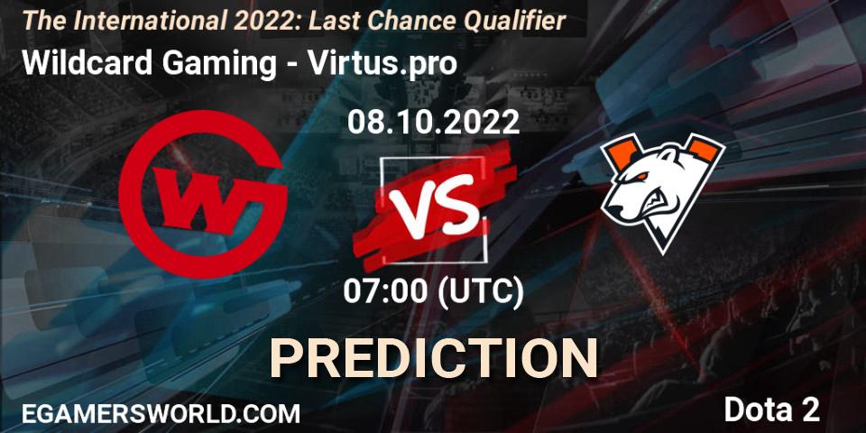 Wildcard Gaming vs Virtus.pro: Match Prediction. 08.10.22, Dota 2, The International 2022: Last Chance Qualifier