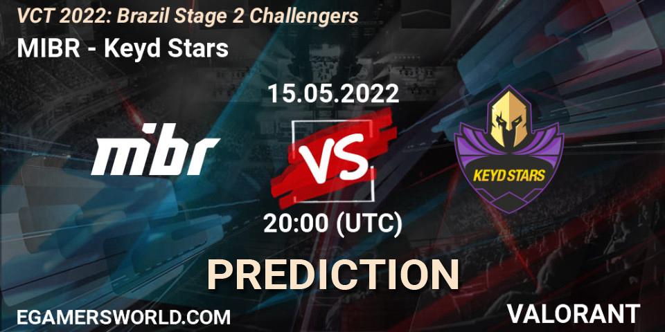 MIBR vs Keyd Stars: Match Prediction. 15.05.2022 at 20:20, VALORANT, VCT 2022: Brazil Stage 2 Challengers