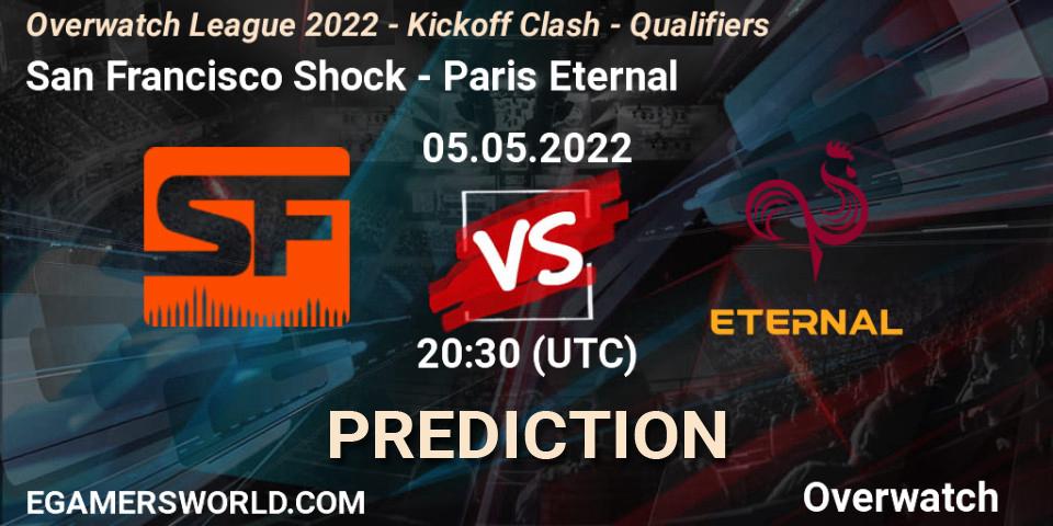 San Francisco Shock vs Paris Eternal: Match Prediction. 05.05.2022 at 21:00, Overwatch, Overwatch League 2022 - Kickoff Clash - Qualifiers