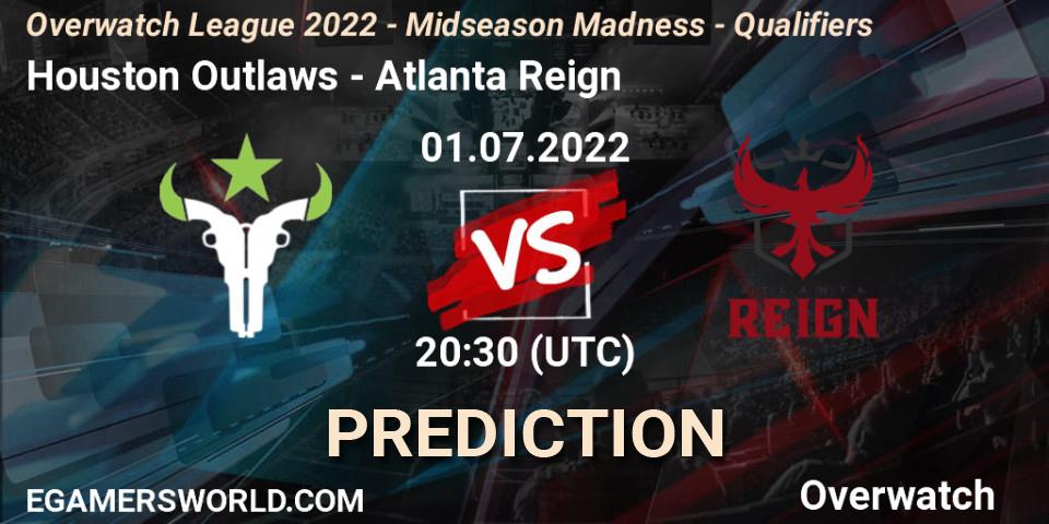 Houston Outlaws vs Atlanta Reign: Match Prediction. 01.07.2022 at 20:30, Overwatch, Overwatch League 2022 - Midseason Madness - Qualifiers