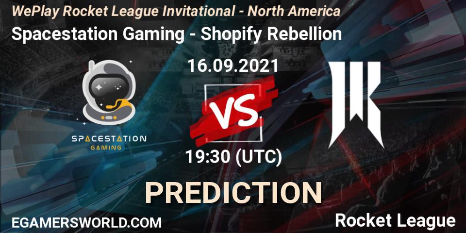 Spacestation Gaming vs Shopify Rebellion: Match Prediction. 16.09.2021 at 19:30, Rocket League, WePlay Rocket League Invitational - North America