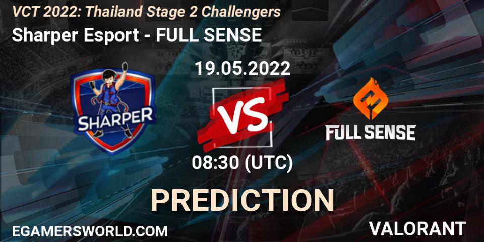 Sharper Esport vs FULL SENSE: Match Prediction. 19.05.2022 at 08:30, VALORANT, VCT 2022: Thailand Stage 2 Challengers