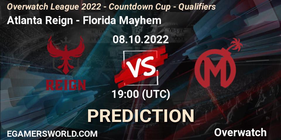 Atlanta Reign vs Florida Mayhem: Match Prediction. 08.10.22, Overwatch, Overwatch League 2022 - Countdown Cup - Qualifiers