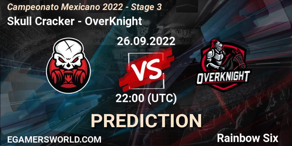 Skull Cracker vs OverKnight: Match Prediction. 26.09.2022 at 22:00, Rainbow Six, Campeonato Mexicano 2022 - Stage 3