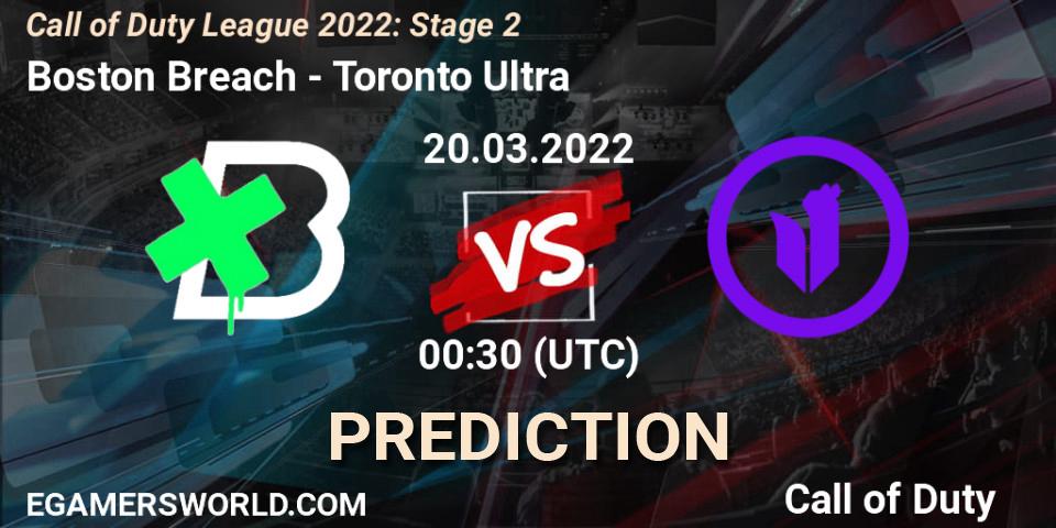 Boston Breach vs Toronto Ultra: Match Prediction. 19.03.2022 at 23:30, Call of Duty, Call of Duty League 2022: Stage 2