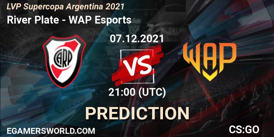 River Plate vs WAP Esports: Match Prediction. 07.12.2021 at 21:00, Counter-Strike (CS2), LVP Supercopa Argentina 2021