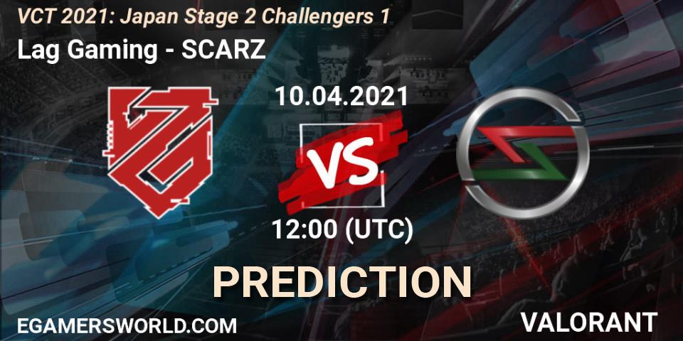Lag Gaming vs SCARZ: Match Prediction. 10.04.2021 at 12:00, VALORANT, VCT 2021: Japan Stage 2 Challengers 1
