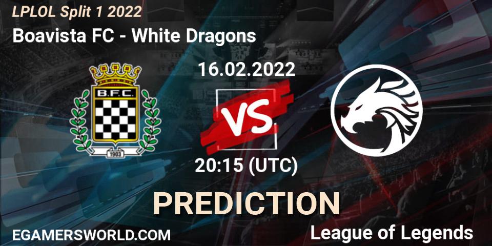 Boavista FC vs White Dragons: Match Prediction. 16.02.2022 at 20:15, LoL, LPLOL Split 1 2022