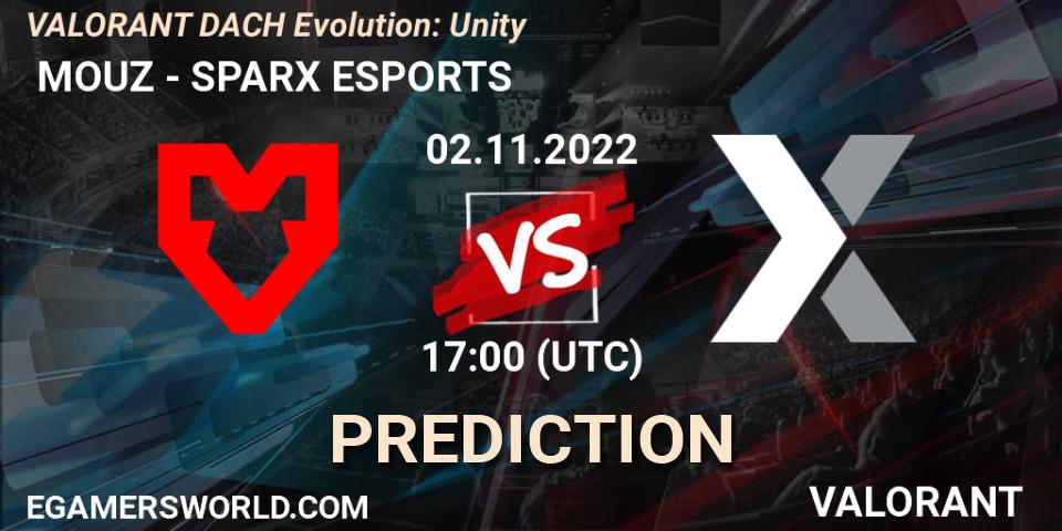  MOUZ vs SPARX ESPORTS: Match Prediction. 02.11.2022 at 18:00, VALORANT, VALORANT DACH Evolution: Unity