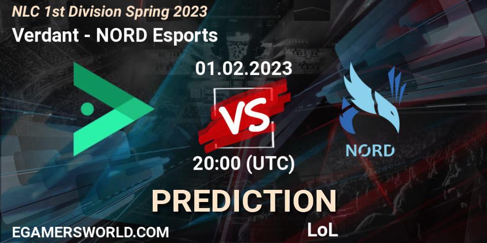 Verdant vs NORD Esports: Match Prediction. 01.02.23, LoL, NLC 1st Division Spring 2023