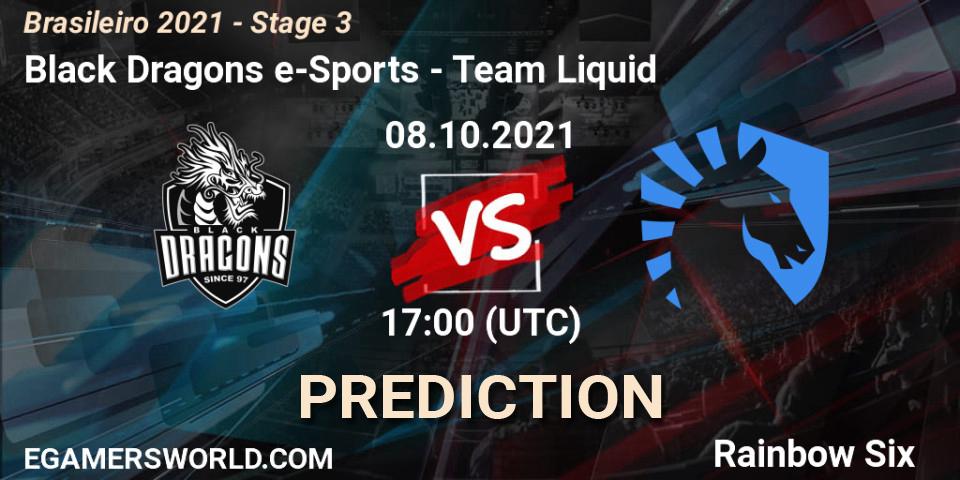 Black Dragons e-Sports vs Team Liquid: Match Prediction. 08.10.2021 at 17:00, Rainbow Six, Brasileirão 2021 - Stage 3