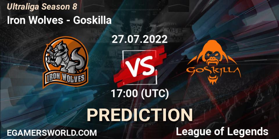 Iron Wolves vs Goskilla: Match Prediction. 27.07.2022 at 17:20, LoL, Ultraliga Season 8