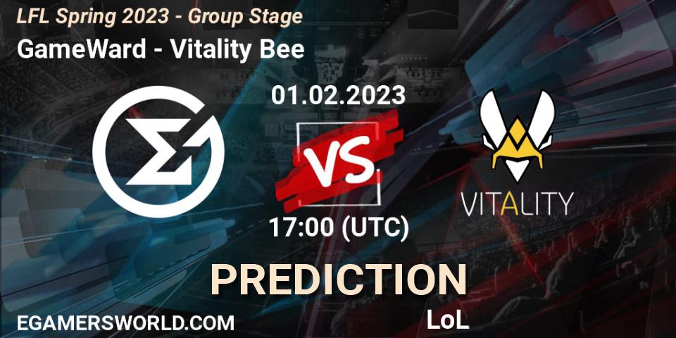 GameWard vs Vitality Bee: Match Prediction. 01.02.2023 at 21:00, LoL, LFL Spring 2023 - Group Stage