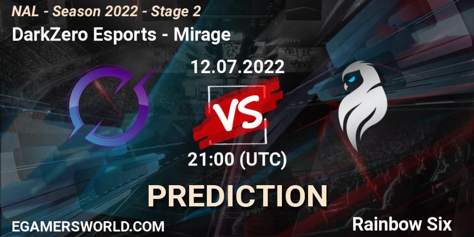 DarkZero Esports vs Mirage: Match Prediction. 13.07.2022 at 21:00, Rainbow Six, NAL - Season 2022 - Stage 2