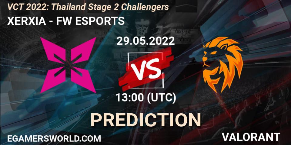 XERXIA vs FW ESPORTS: Match Prediction. 29.05.2022 at 13:00, VALORANT, VCT 2022: Thailand Stage 2 Challengers