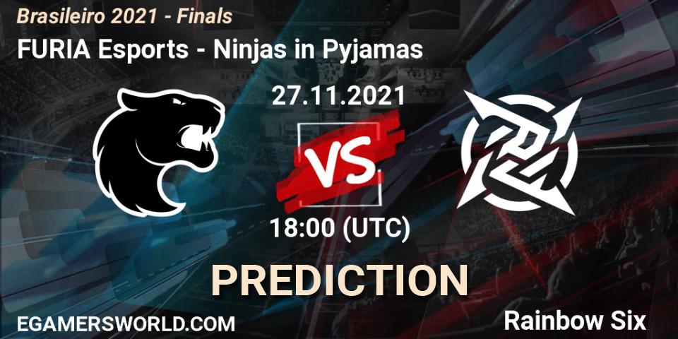 FURIA Esports vs Ninjas in Pyjamas: Match Prediction. 27.11.2021 at 19:00, Rainbow Six, Brasileirão 2021 - Finals