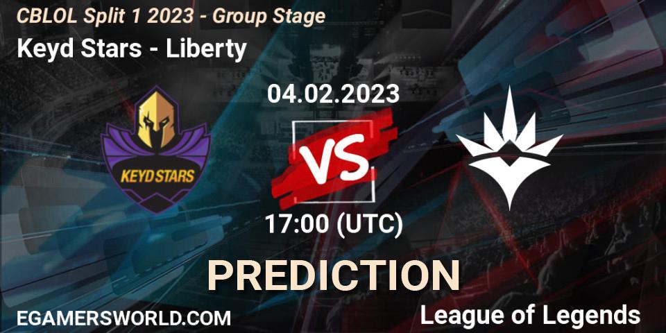 Keyd Stars vs Liberty: Match Prediction. 04.02.23, LoL, CBLOL Split 1 2023 - Group Stage