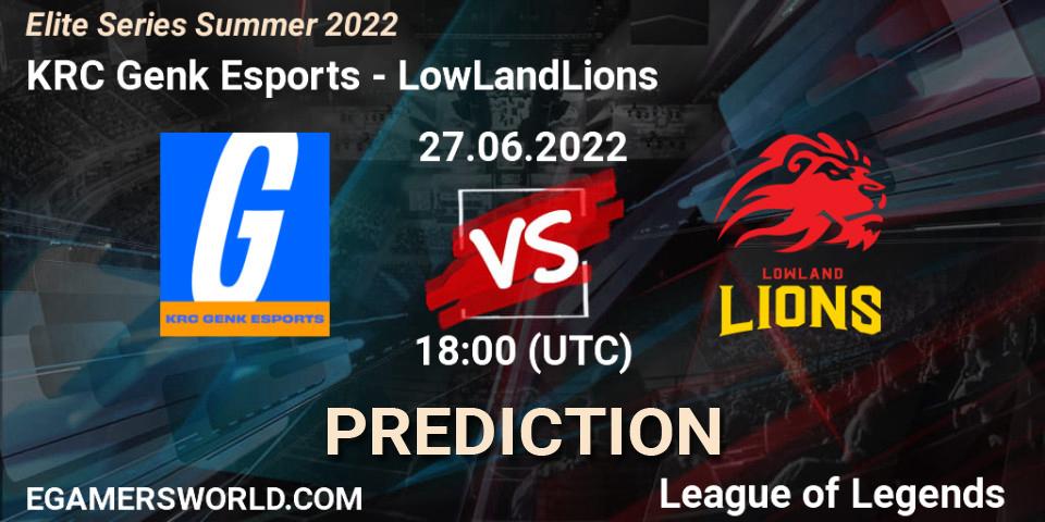 KRC Genk Esports vs LowLandLions: Match Prediction. 27.06.22, LoL, Elite Series Summer 2022