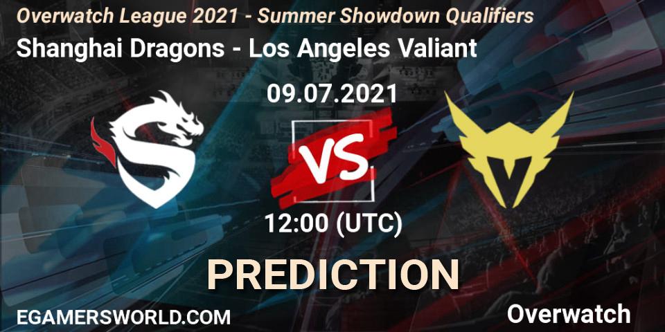 Shanghai Dragons vs Los Angeles Valiant: Match Prediction. 09.07.2021 at 13:00, Overwatch, Overwatch League 2021 - Summer Showdown Qualifiers