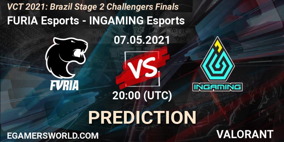 FURIA Esports vs INGAMING Esports: Match Prediction. 07.05.2021 at 20:00, VALORANT, VCT 2021: Brazil Stage 2 Challengers Finals