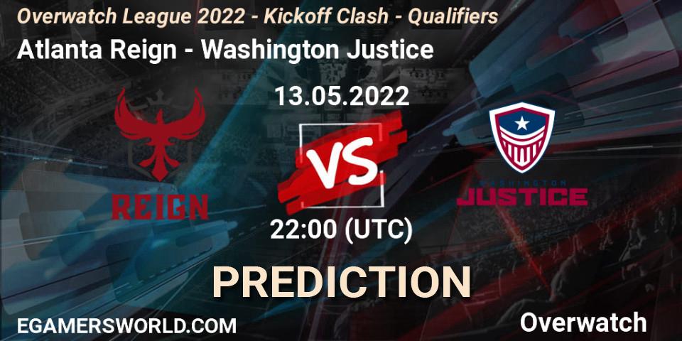 Atlanta Reign vs Washington Justice: Match Prediction. 13.05.22, Overwatch, Overwatch League 2022 - Kickoff Clash - Qualifiers