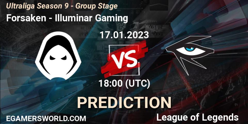 Forsaken vs Illuminar Gaming: Match Prediction. 17.01.2023 at 18:00, LoL, Ultraliga Season 9 - Group Stage