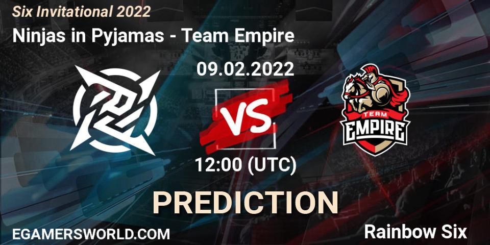 Ninjas in Pyjamas vs Team Empire: Match Prediction. 09.02.22, Rainbow Six, Six Invitational 2022