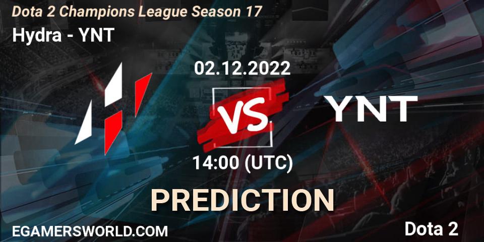 Hydra vs YNT: Match Prediction. 02.12.22, Dota 2, Dota 2 Champions League Season 17