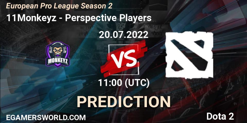 11Monkeyz vs Perspective Players: Match Prediction. 20.07.2022 at 11:06, Dota 2, European Pro League Season 2