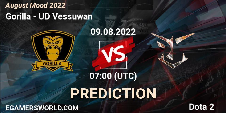 Gorilla vs UD Vessuwan: Match Prediction. 09.08.2022 at 07:09, Dota 2, August Mood 2022