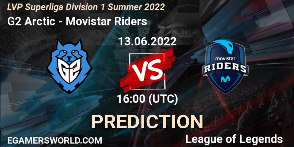 G2 Arctic vs Movistar Riders: Match Prediction. 13.06.22, LoL, LVP Superliga Division 1 Summer 2022