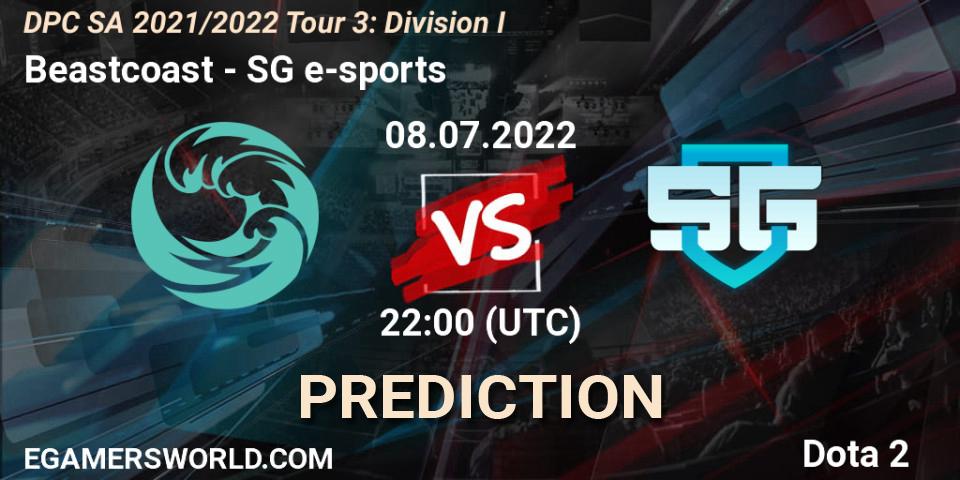 Beastcoast vs SG e-sports: Match Prediction. 08.07.2022 at 22:40, Dota 2, DPC SA 2021/2022 Tour 3: Division I
