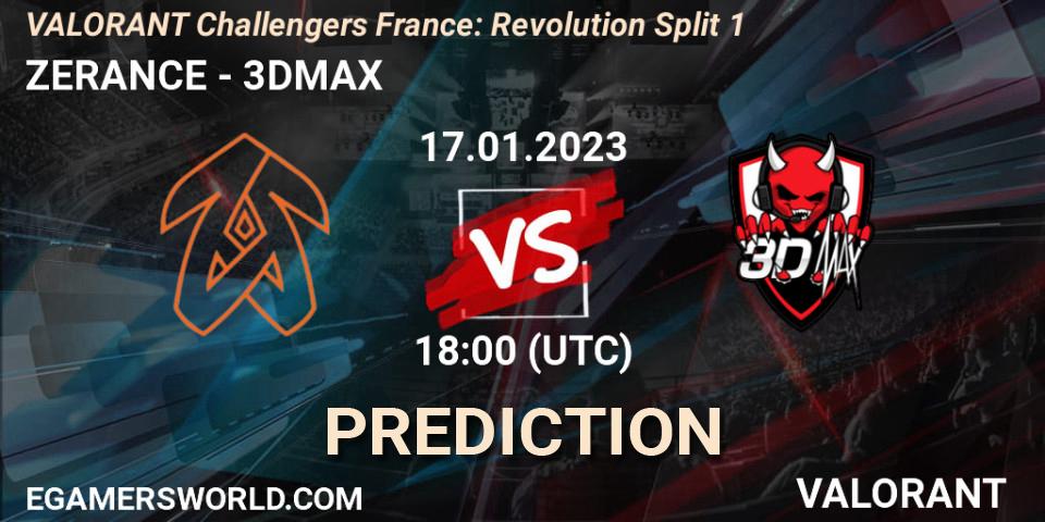 ZERANCE vs 3DMAX: Match Prediction. 17.01.23, VALORANT, VALORANT Challengers 2023 France: Revolution Split 1