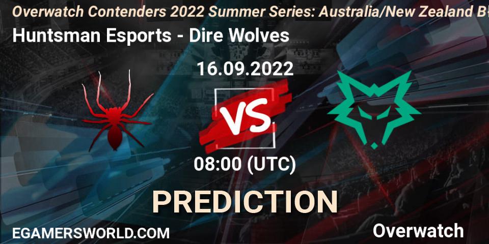 Huntsman Esports vs Dire Wolves: Match Prediction. 21.09.2022 at 08:30, Overwatch, Overwatch Contenders 2022 Summer Series: Australia/New Zealand B-Sides