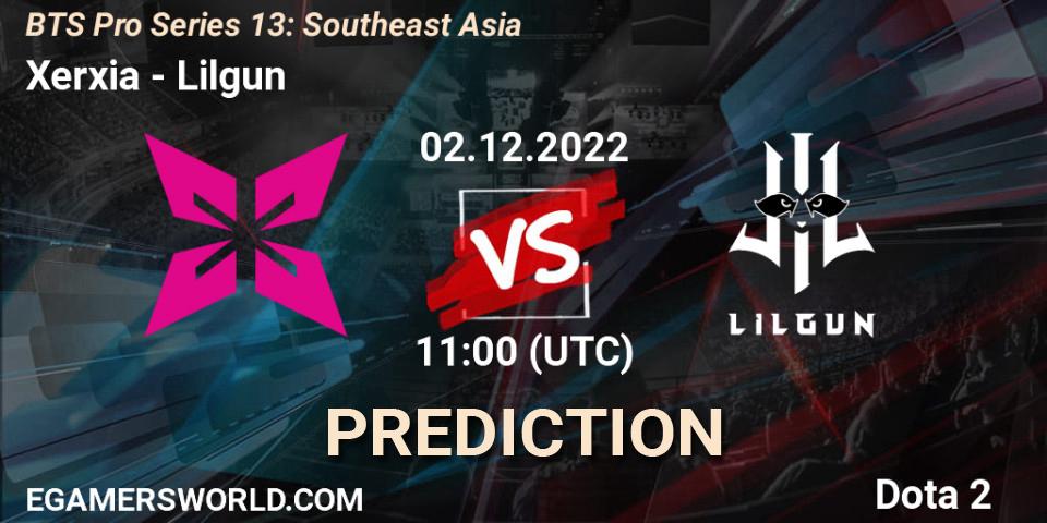 Xerxia vs Lilgun: Match Prediction. 02.12.22, Dota 2, BTS Pro Series 13: Southeast Asia