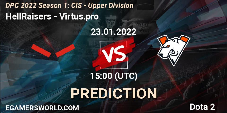 HellRaisers vs Virtus.pro: Match Prediction. 23.01.22, Dota 2, DPC 2022 Season 1: CIS - Upper Division
