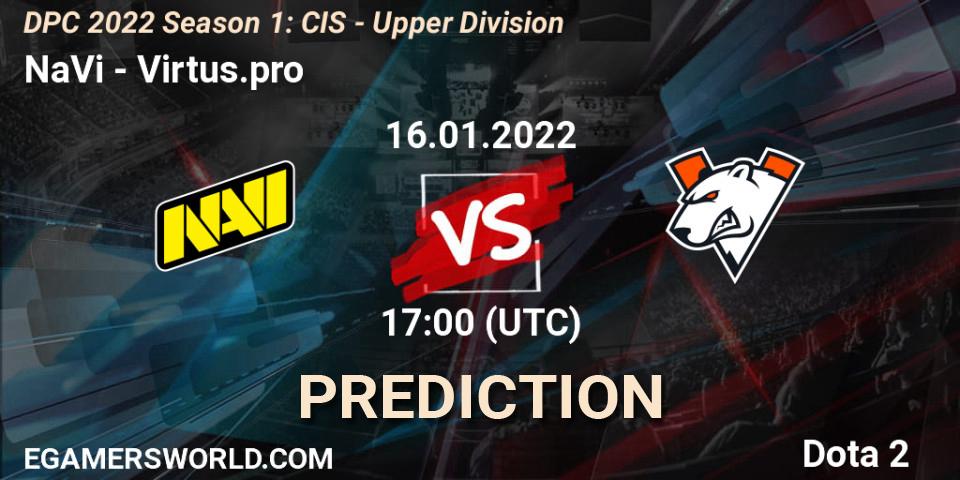 NaVi vs Virtus.pro: Match Prediction. 16.01.2022 at 17:01, Dota 2, DPC 2022 Season 1: CIS - Upper Division
